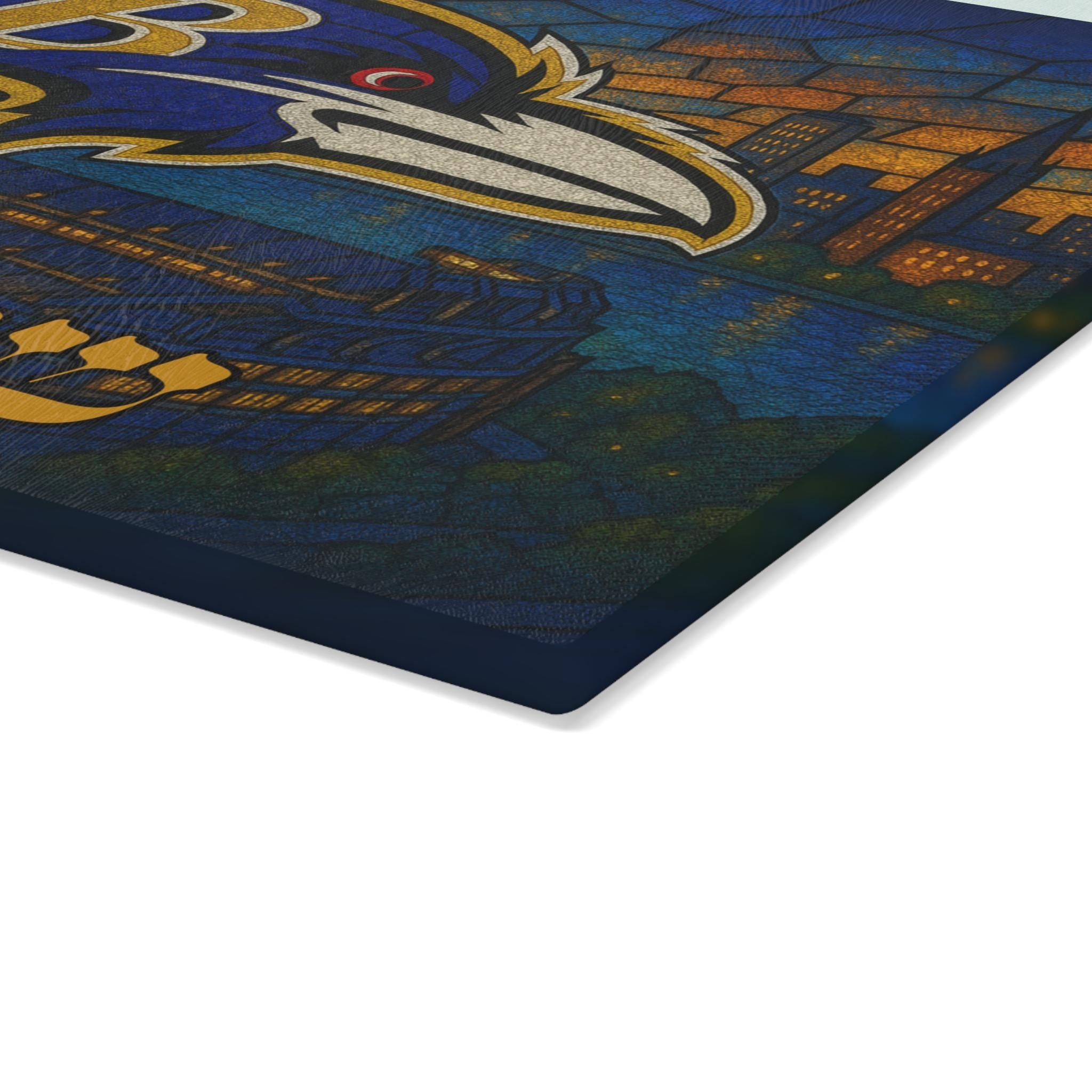 Baltimore Ravens Stained Glass Challah Board, Football Shabbat Tray, Jewish Wedding Gift