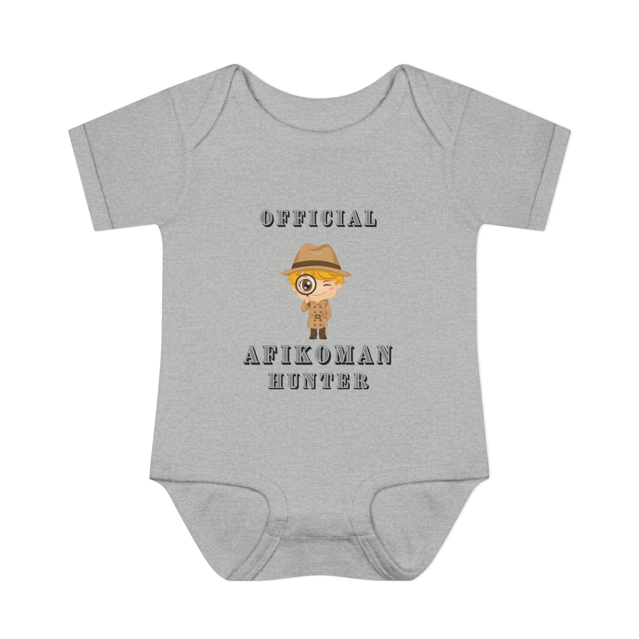 Afikoman Hunter Baby Bodysuit, Passover Seder Outfit, Jewish Baby Gift