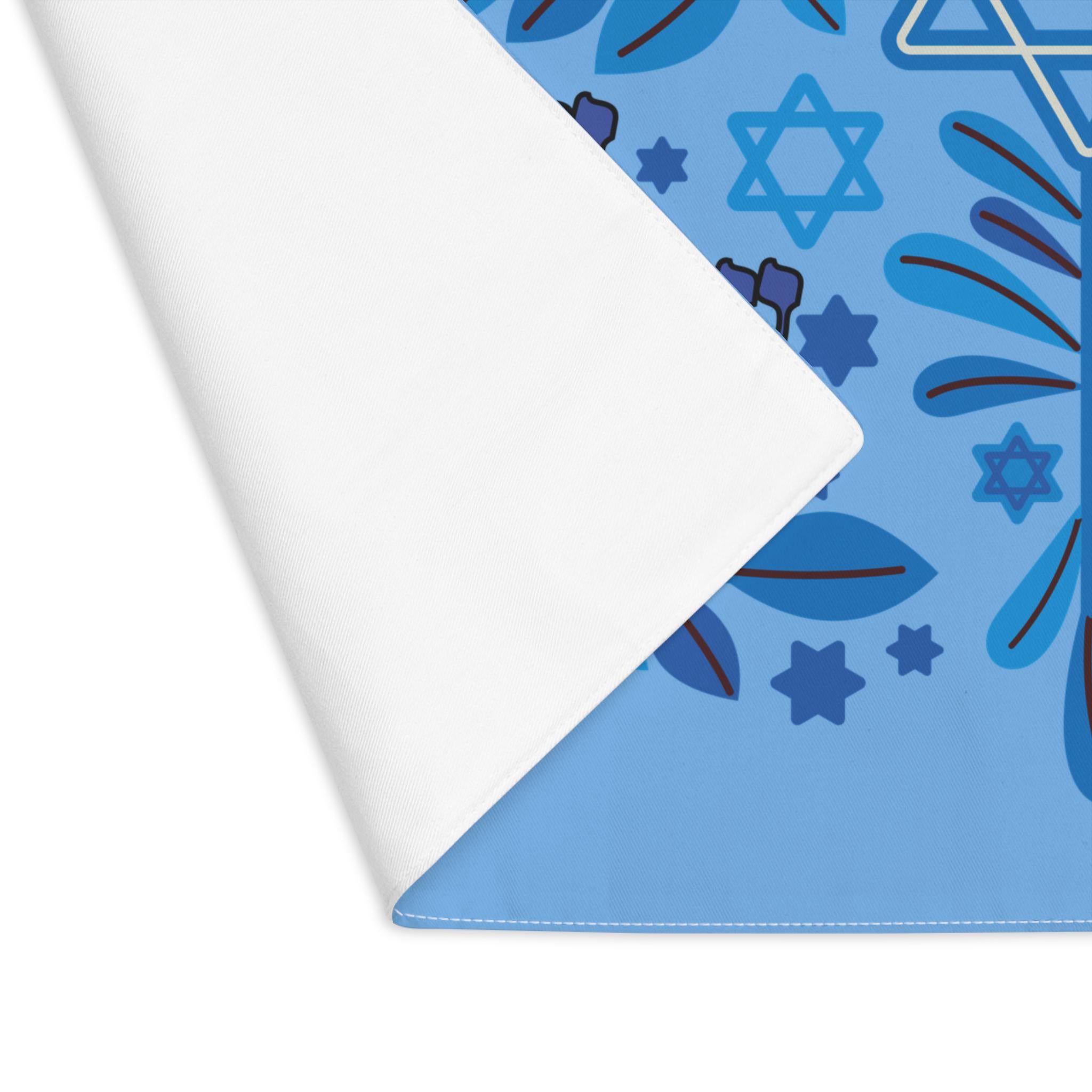 Blue Star of David Challah Cover | Shabbat Shalom Judaica