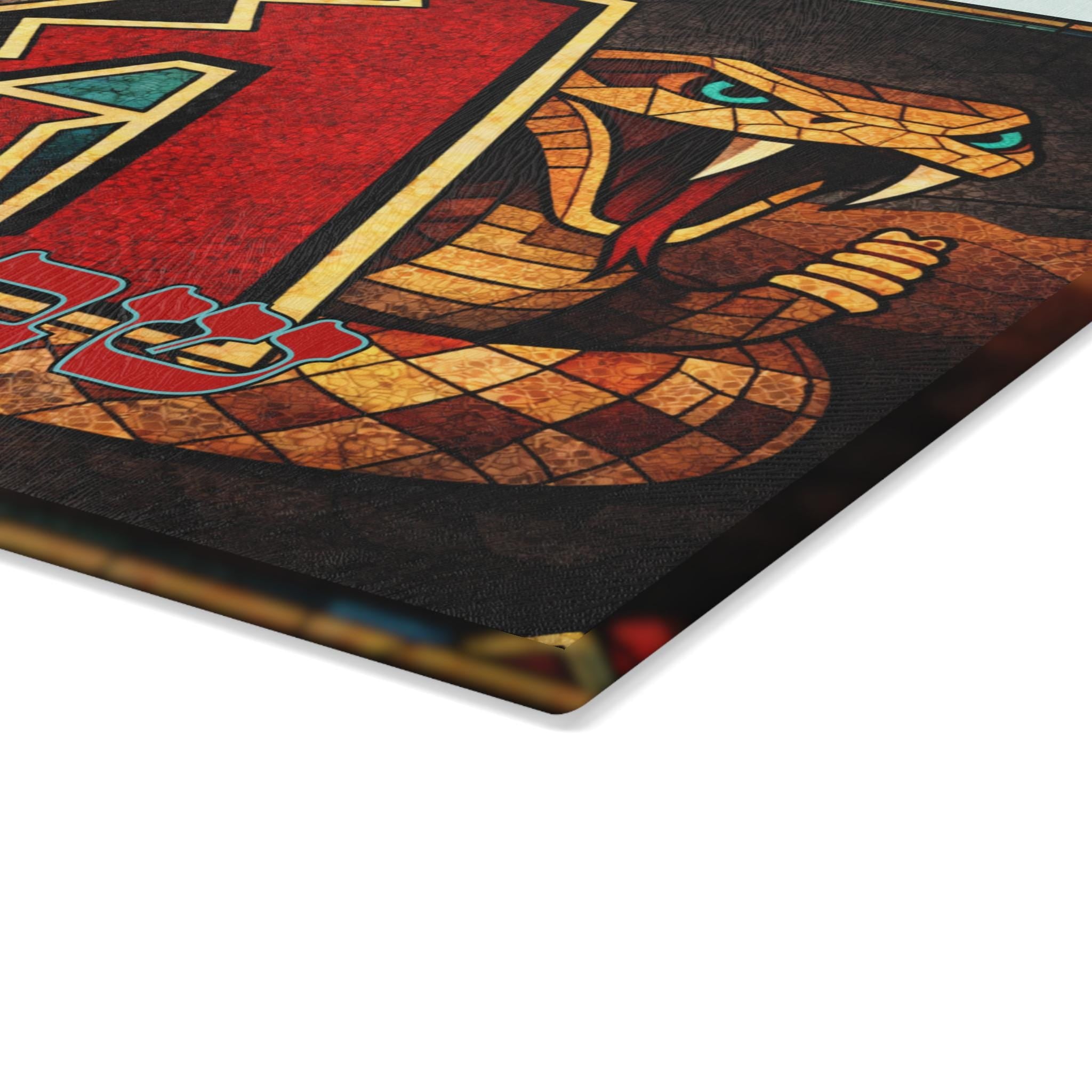 Arizona Diamondbacks Challah Board, 15x11 Tempered Glass Shabbat Cutting Board, Jewish Baseball Fan Gift