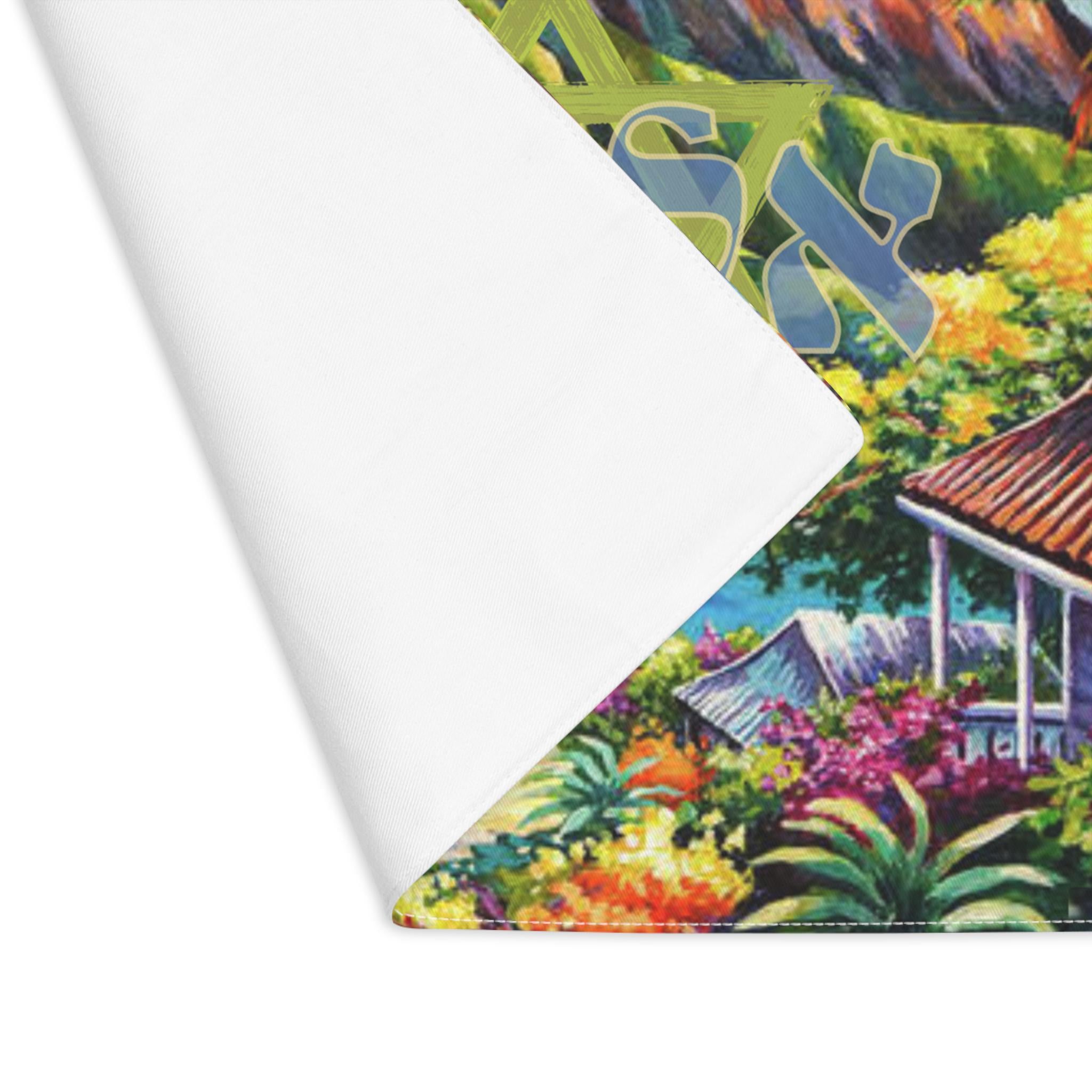 Aloha Shabbat Challah Cover | Tropical Judaica Table Decor